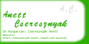 anett cseresznyak business card