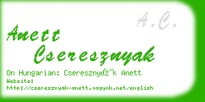 anett cseresznyak business card